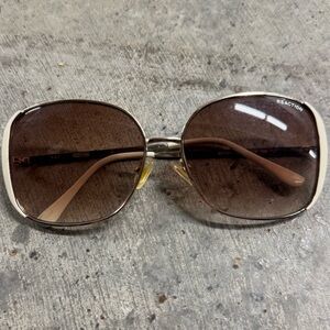 Kenneth Cole Reaction Women’s Oversized‎ White Brown Sunglasses Outdoor